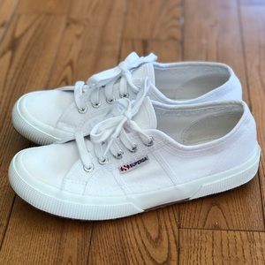 SUPERGA Men’s Women’s White Canvas Shoes - M6 W7.5